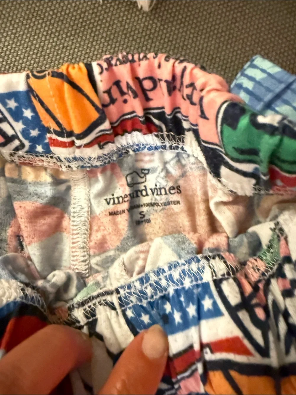 Five pairs boys S (8-10) Vineyard Vines pajama pants